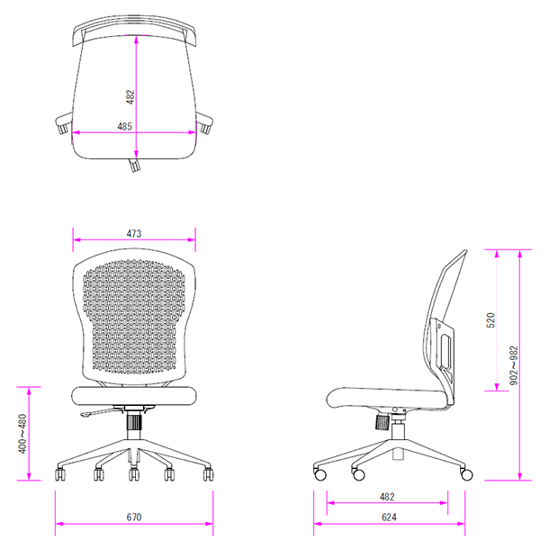 オフィスチェア メッシュ D4Cシリーズ
